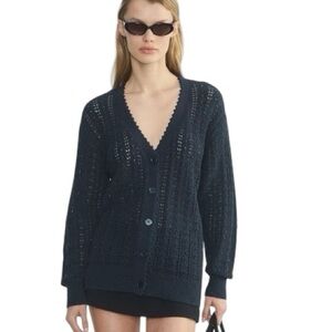 Aritzia Wilfred Reverence Cardigan Blue Size XS Oversized